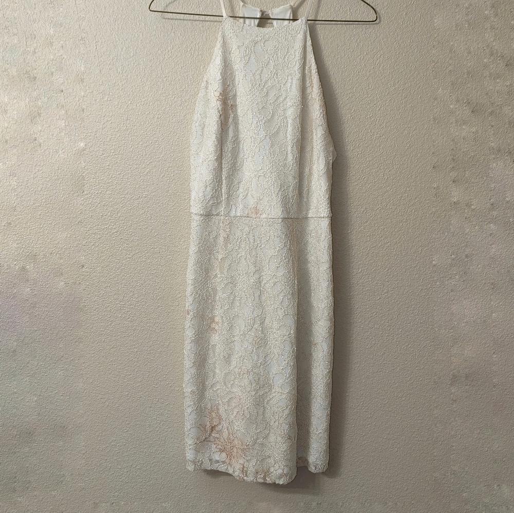 White Sparkle Formal Dress